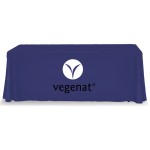 Blue Table Throw 2 Color Logo Print 6 ft. or 8ft. ( 3-sided or 4-sided option)
